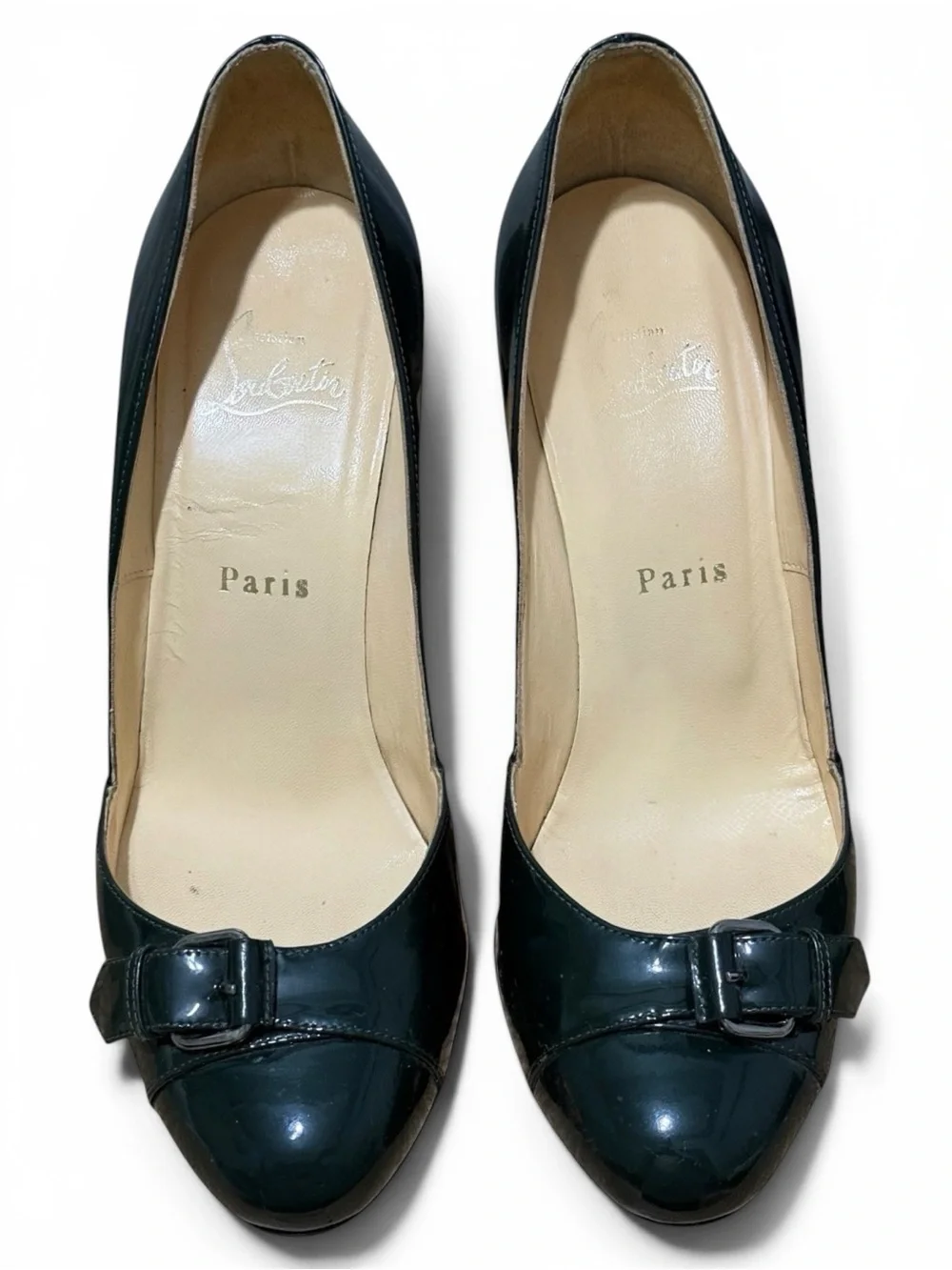 Christian Louboutin Patent Leather Buckle Pumps – Size 38